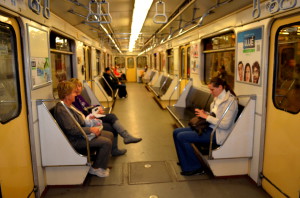 Вагончики Мытищинского завода в метро Будапешта